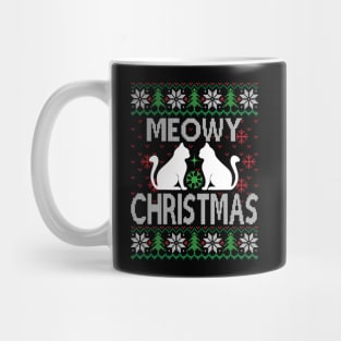 meowy christmas ugly christmas sweater Mug